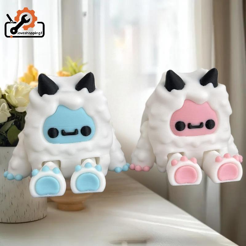 [LOV] Snowman Yuti & Yeda เกมอุปกรณ์ต่อพ่วงตัวเลขของเล่น Multi-Joint Movable เครื่องใช้ในบ้านตกแต่ง 