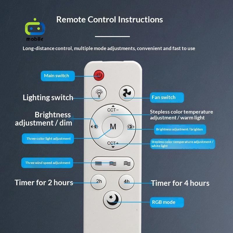 [maygood] อุปกรณ์เสริม DIY 1 ชิ้น Universal Basic รีโมทคอนโทรลสําหรับพัดลมเพดานห้องนั่งเล่นพร้อมโหมดแสงและการนอนหลับ {TH}