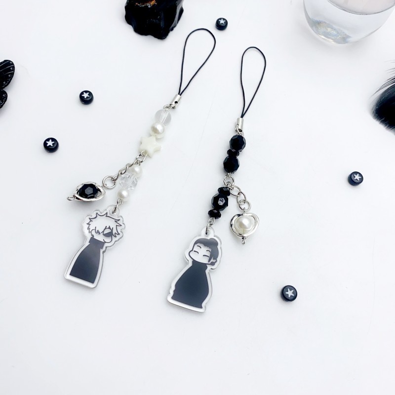 อะนิเมะ Jujutsu พวงกุญแจคอสเพลย์ Geto Suguru Satoru Gojo จับคู่ JJK โทรศัพท์ Charm อุปกรณ์เสริมจี้พว