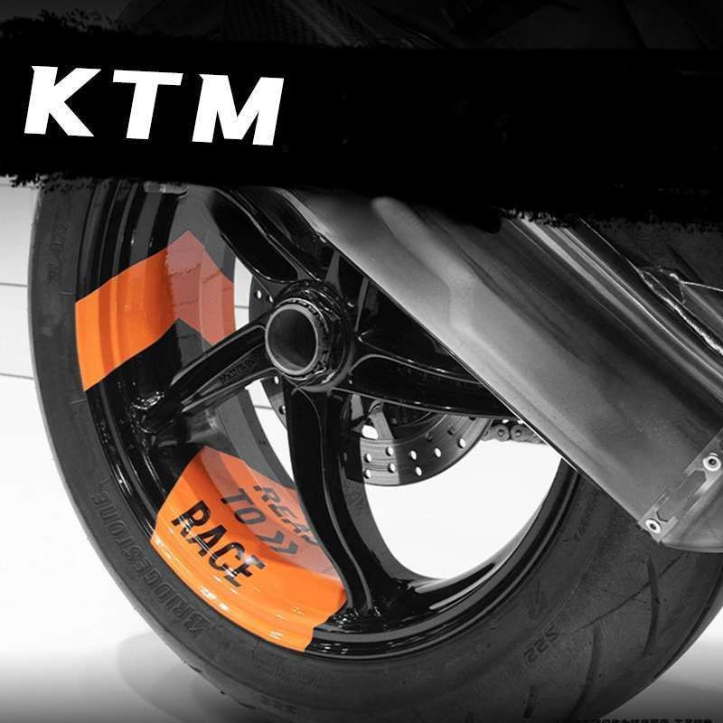 KTM stickers, DUKE790 and DUKE390 wheel stickers, 1290 Super DUKER motorcycle tire modification arro