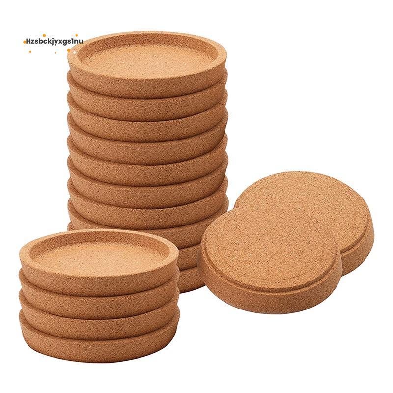 Hzsbckjyxgs1nuCoork Coasters, ที่รองแก้วไม้ก๊อกทรงกลมทนความร้อนดูดซับขนาด 4 นิ้วสําหรับแก้วชนิดส่วนใหญ่ในหรือบ้าน