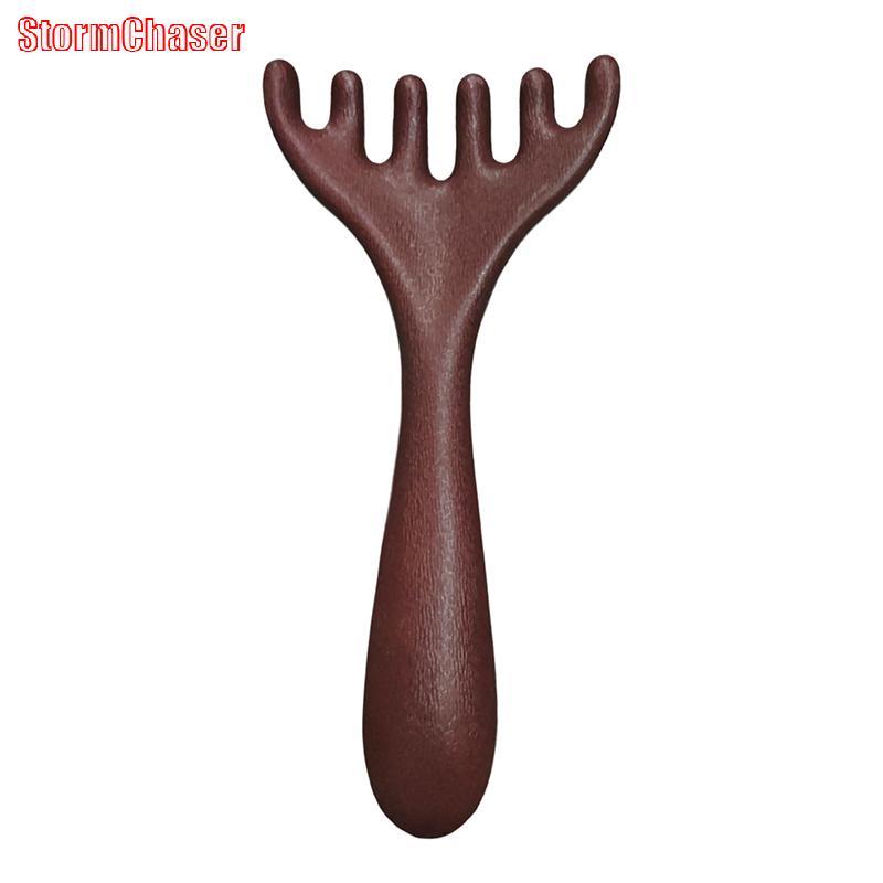 [Storm-t] Body Meridian หวีนวดเรซิ่นกวาง Antlers ฟันกว้างฝังเข็มช่วยการไหลเวียนโลหิต Anti-static ผมเรียบ