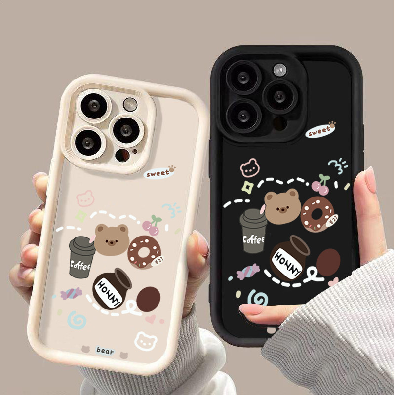 เคสหมีขนมหวานน่ารัก Samsung A05 A07 A16 A06 A17 A02 A35 A32 A52 A36 A22 A55 A54 A36 A14 A30 ซิลิโคน