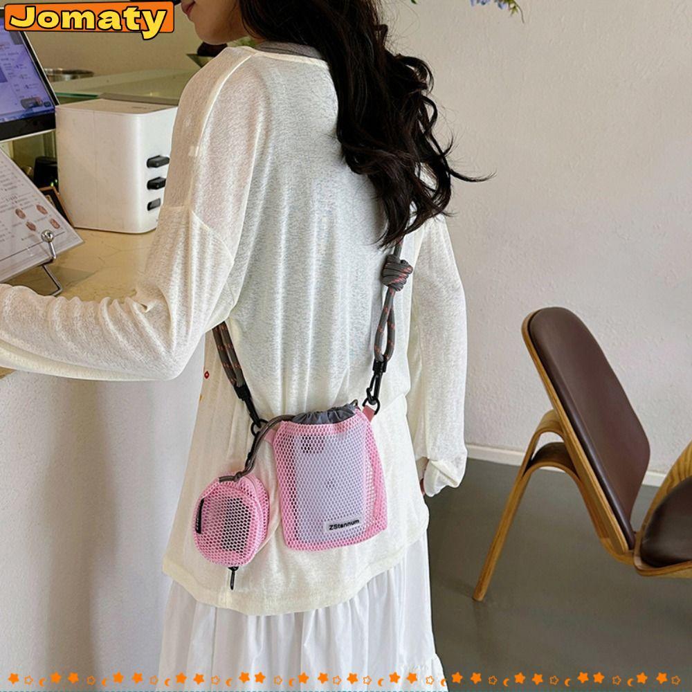 กระเป๋าสะพายข้าง Jomty แบบตาข่าย น้ำหนักเบา ทนทาน สีสดใสสำหรับการเดินทาง