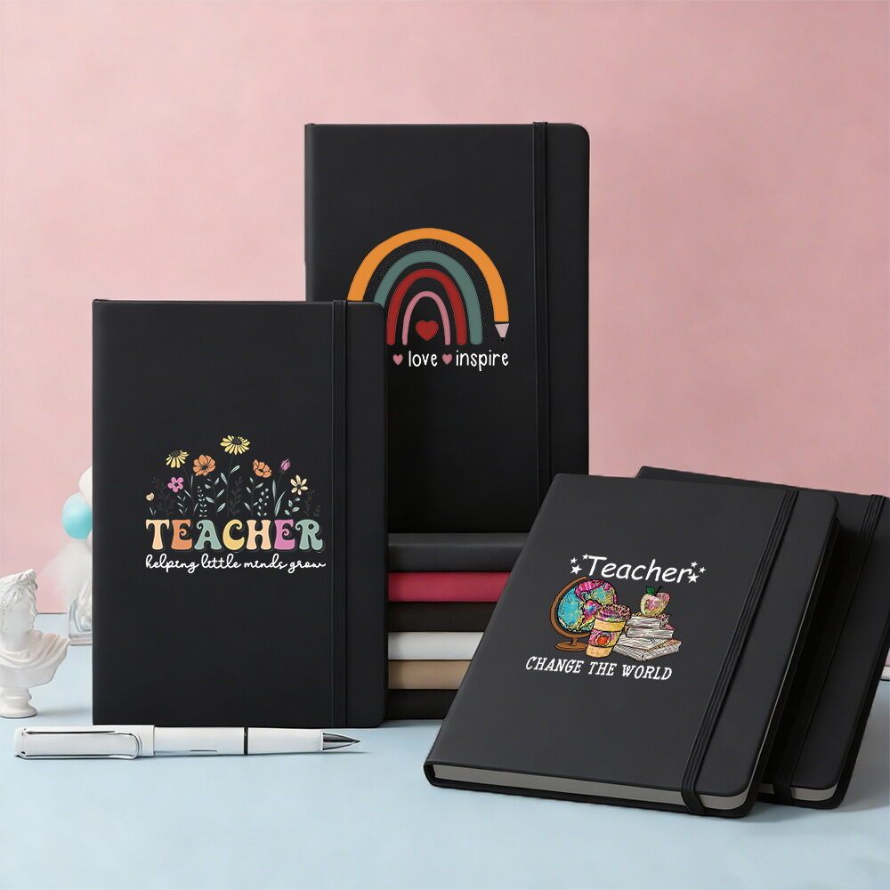 สมุดบันทึกแถบยางยืด อุปกรณ์การเรียน Planner Diary Buku Nota Leather Journal อุปกรณ์ศึกษา คนงาน Teach