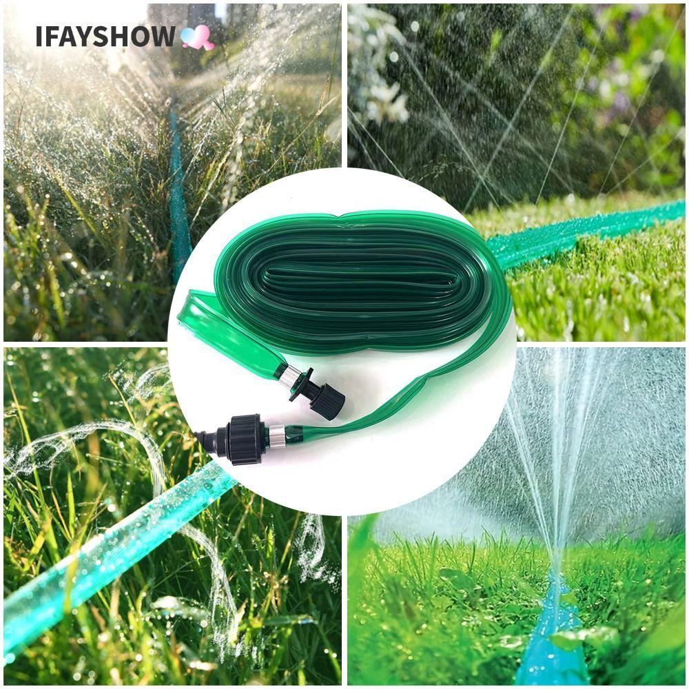 IFAYSHOW สายยางสวน, ดอกไม้สปริงเกลอร์อัตโนมัติเตียงท่อชลประทาน, สนามหญ้าแช่พื้นดินหยดท่อน้ําสวน