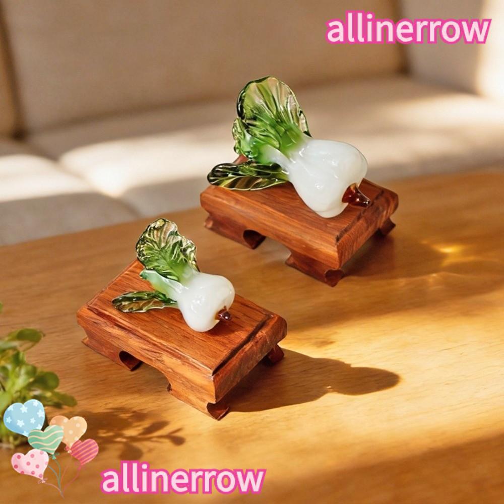 ALLINERROW แก้ว Bok Choy, Bok Choy รูปร่างแก้วเป่าคริสตัลตกแต่งโต๊ะ, การออกแบบความเจริญรุ่งเรือง Bok