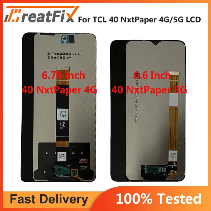 ทดสอบ 6.78 นิ้วสําหรับ TCL 40 NxtPaper 4G จอแสดงผล LCD Touch Screen Digitizer Assembly 6.6 นิ้วสําหร