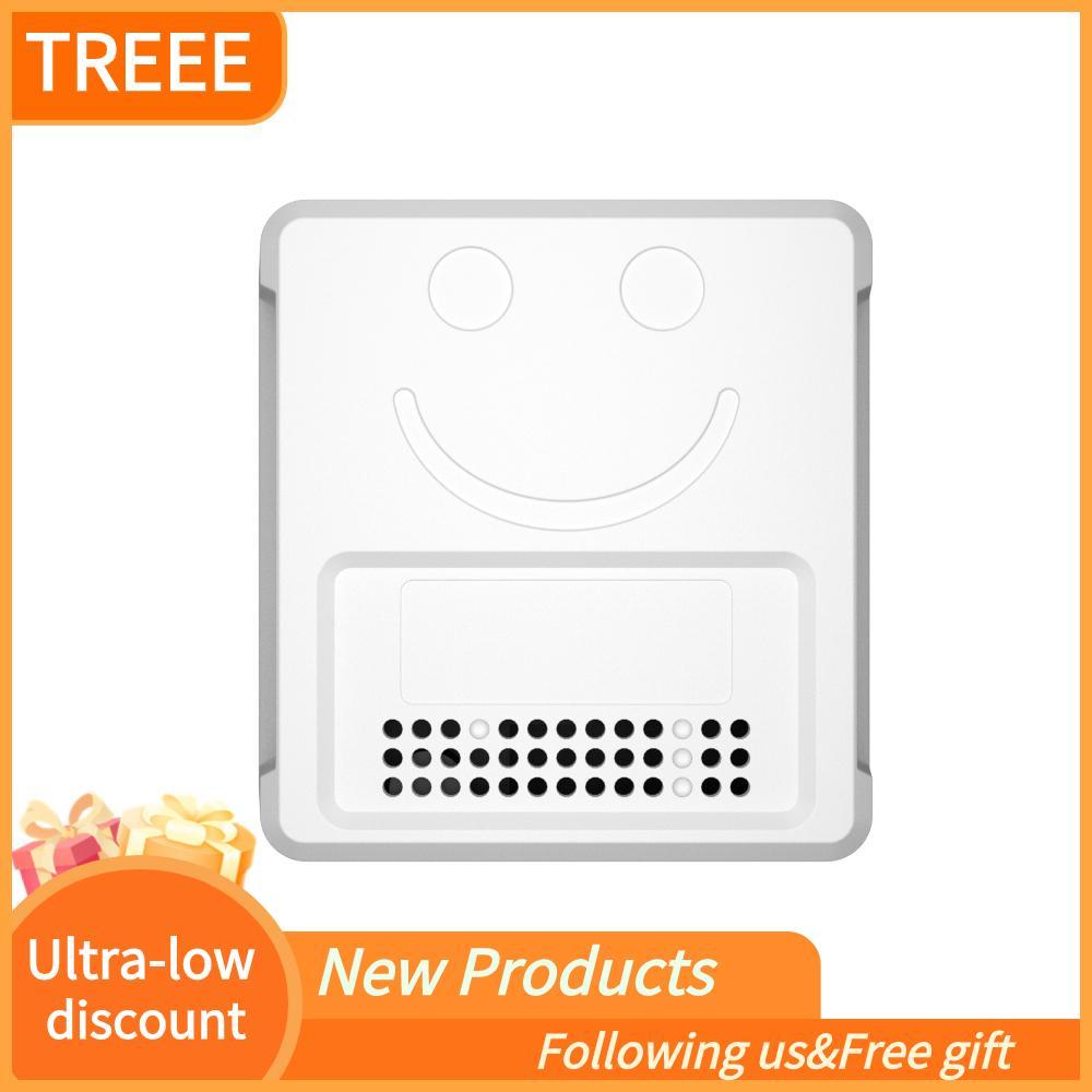 Treee Treee 9 in 1 BT คุณภาพอากาศ Monitor CO2 เมตรเครื่องตรวจจับคาร์บอนไดออกไซด์เวลา/วันที่ TVOC HCH
