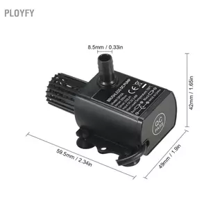 Ployfy USB DC5V 4.8W Ultra-Quiet Mini Brushless ปั๊มน้ำกันน้ำ Submersible Fountain Aquarium หมุนเวียน 300L/H ยก 300 ซม.
