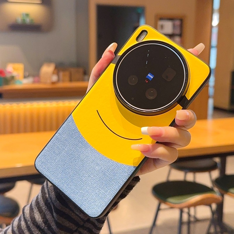 สําหรับVivo X300S X300 Ultra X300 Pro X200 Ultra Case Ins Splice Minions Eyes Design Matte PC Hardฝา