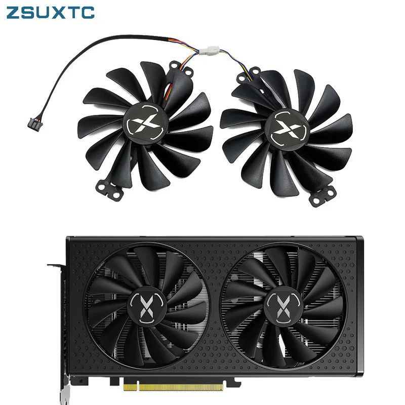 HL 95MM FY010010M12LPA FDC10U12S9-C RX6600 6600XT กราฟิกการ์ดพัดลมสําหรับ XFX Radeon RX 6600 XT Gami
