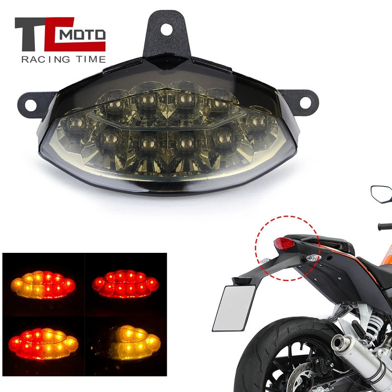 สําหรับ KTM DUKE 200 125 390 250 รถจักรยานยนต์ LED ไฟท้ายไฟเบรคไฟเลี้ยวแบบบูรณาการ Blinker โคมไฟ DUK
