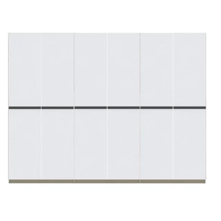 SB Design Square Wardrobe Plus 300 ซม Ivory Twist / White (White Matte)OP-G+H+G แบรนด์ SB FURNITURE