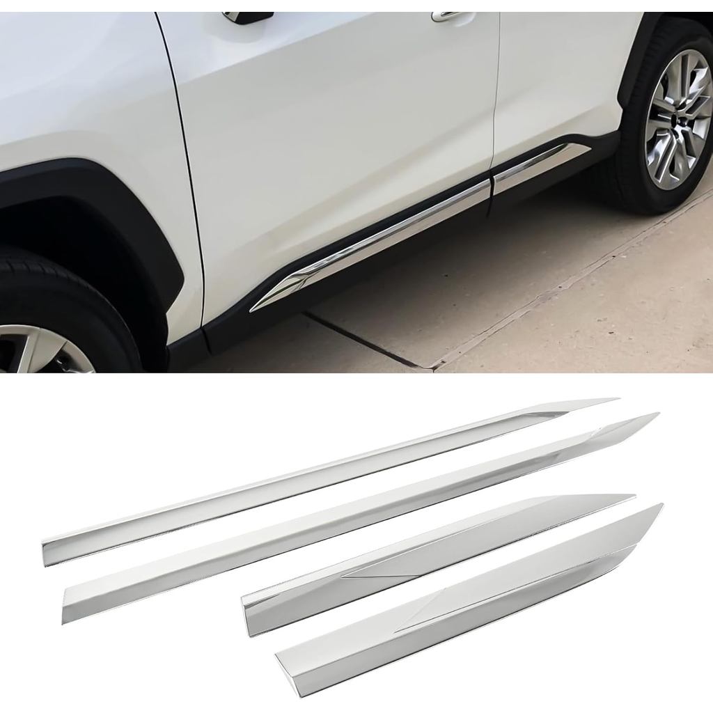 Body Side Molding สําหรับ Toyota RAV4 2019-2025 Chrome Door Trim Moulding