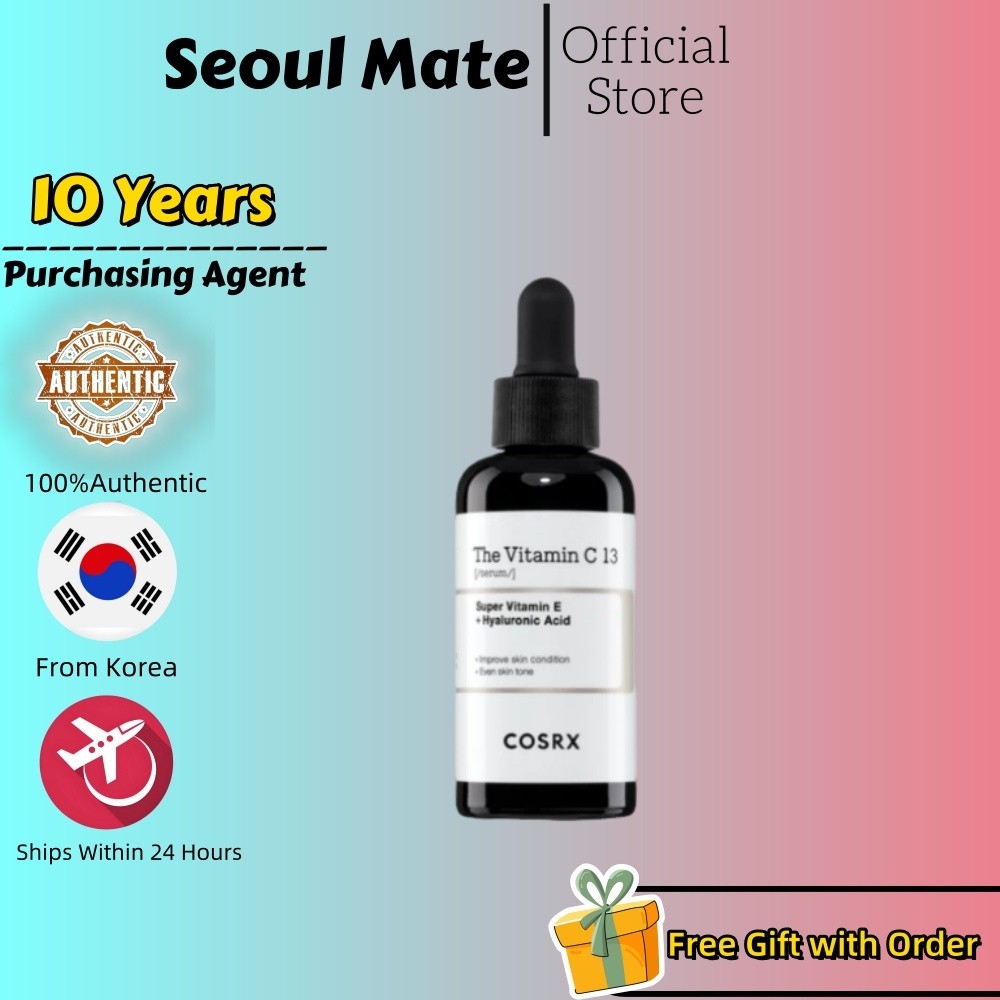 [COSRX] วิตามินซีบริสุทธิ์ 13%, Daily Mild Brightening Serum 20ml, น้ําหนักเบา, ซึมซาบเร็ว, ให้ความชุ่มชื้น, สารต้านอนุมูลอิสระอันทรงพลัง ราคา ถูกที่สุด ดีลบีเคเค