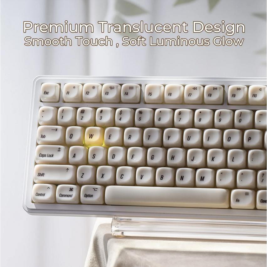 XVX White Chocolate Keycaps MOA Profile Double shot PC Keycaps 139 คีย์