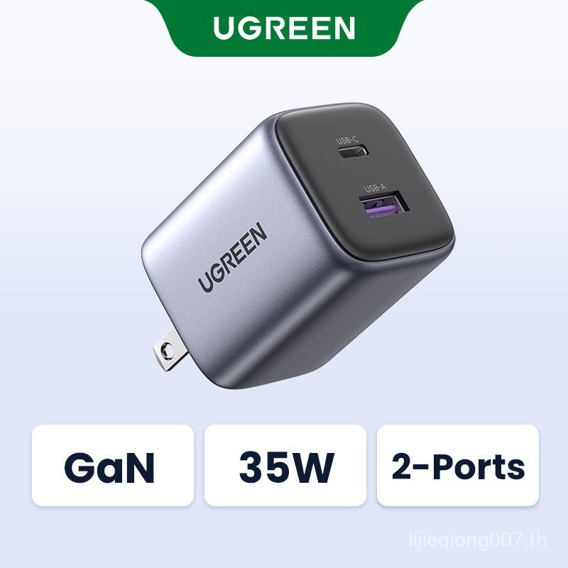 UGREEN NexodeUGREEN GaN 35W Fast Charger อะแดปเตอร์แบบพับได้สําหรับ iPad Pro Samsung S25 S24 Ultra ร