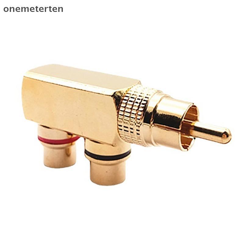 Rten Gold Plated AV Audio Splitter Plug Adapter 1 ชาย 2 หญิง F Connector เครื่องมือ N