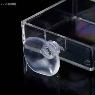 [YG] Aquarium Feeder อะคริลิคปลาโปร่งใสรอบจานสแควร์กุ้งกล่องอาหารปลาและกุ้งอุปกรณ์ให้อาหาร TH