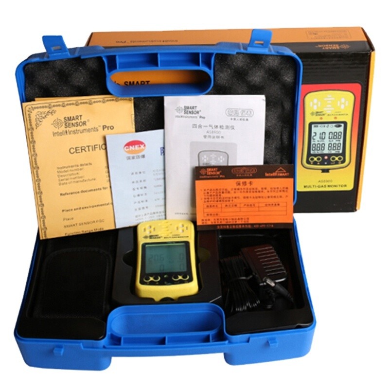 ในสต็อก Smart Sensor AS8900 Multi Gas Monitor เครื่องตรวจจับออกซิเจน O2 Hydrothion H2S คาร์บอนมอนอกไ