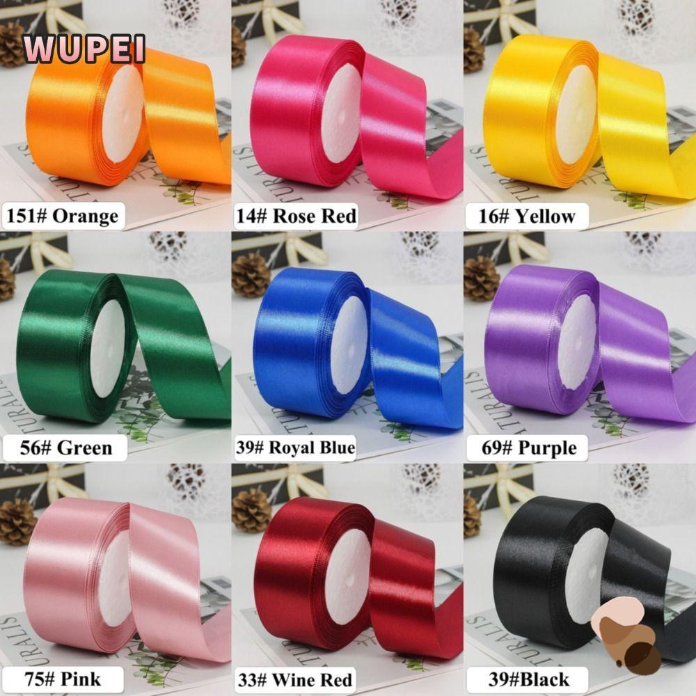 วูเป่ย 22เมตร4เซนติเมตรผ้าไหมเงาริบบิ้น,สีทึบสีเข้มผ้าไหมซาตินริบบิ้น,ทนทานงานฝีมือโพลีเอสเตอร์โบว์ห่อของขวัญริบบิ้นตกแต่งงานแต่งงาน