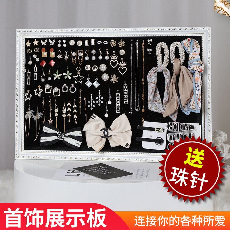 เครื่องประดับแขวนผนังชั้นวางเครื่องประดับสร้อยคอคณะกรรมการอุปกรณ์ประกอบฉากเล็บชั้นวางชั้นเก็บหูต่างห