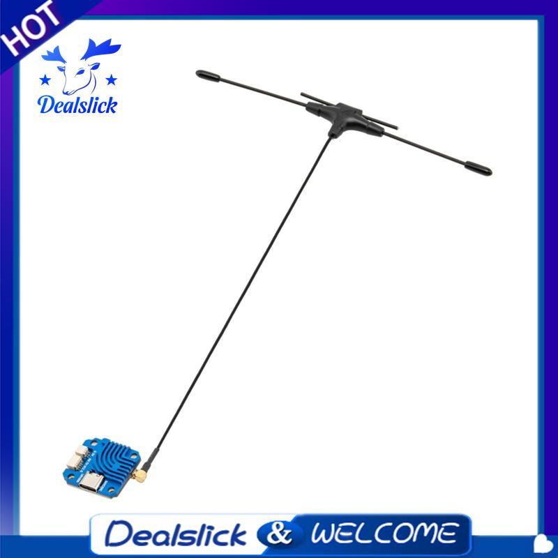 UR1000 ELRS ตัวรับสัญญาณ Dual-Band 2.4G/900M High-Power ExpressLRS ตัวรับสัญญาณ 220 มม.T ประเภทเสาอา