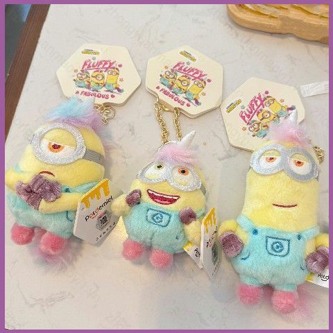 ZY1 Minions ตุ๊กตาตุ๊กตาสําหรับสาวตกแต่งบ้านตุ๊กตาของเล่นพวงกุญแจจี้สําหรับเด็กคอลเลกชัน YZ1