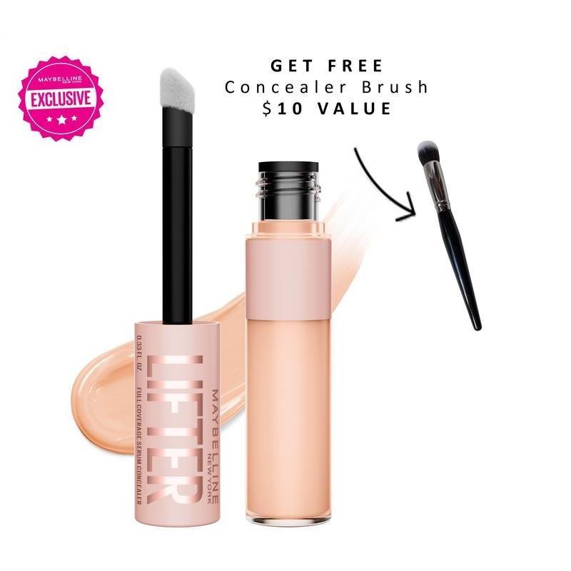 Lifter Serum Concealer, Hydrate & Brighten, Peptides & Caffeine, Full Coverage, Maybelline New York
