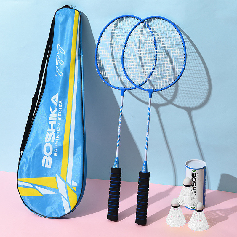 [จัดส่ง 24 ชม.]ไม้แบดมินตันแพคคู่ อัลลอยด์เบา+กระเป๋า+ฟรี 3 ลูก ด้ามกันลื่น หน้าใหญ่ อุปกรณ์กีฬายอดนิยม Badminton Racket - รูปที่ 5