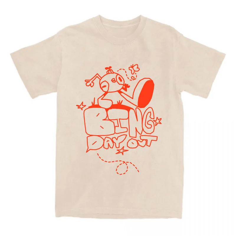 ทีเชิ้ต Game Peak Bing Day Out แขนสั้นหลวม ผ้าฝ้าย สำหรับผู้หญิงและผู้ชาย เสื้อผ้าสตรีทแวร์ ฮิปฮอป P