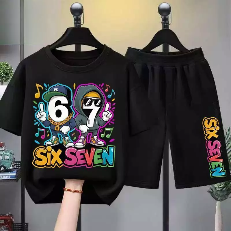 [COD] New!!!**Peipeiqi kidsเสื้อยืดเด็ก 67 ลวดลายพิมพ์ เสื้อยืดเด็ก ชุดสูทเด็กผู้ชาย ชุดลำลอง 2 ชิ้น แฟชั่น สำหรับเด็กช