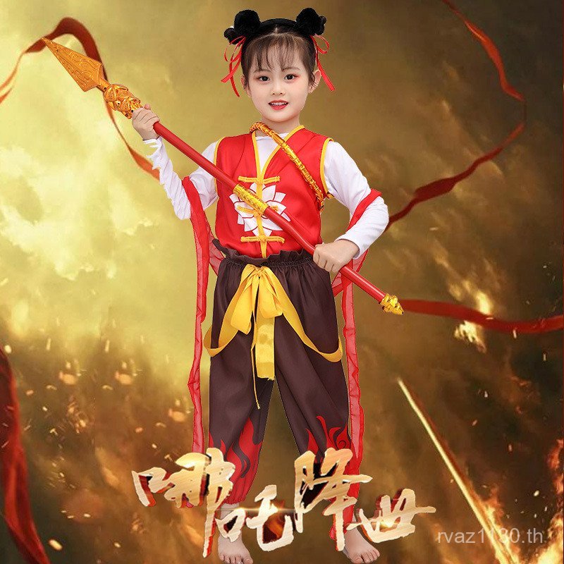 เสื้อผ้าเด็กสไตล์ใหม่ Nezha สำหรับcosplay เหมาะสำหรับสาวน้อย