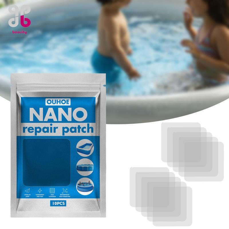 สติ๊กเกอร์ซ่อมสระว่ายน้ำ 10 ชิ้น ใช้งานได้ดีกับแหวนว่ายน้ำและเรือพอง