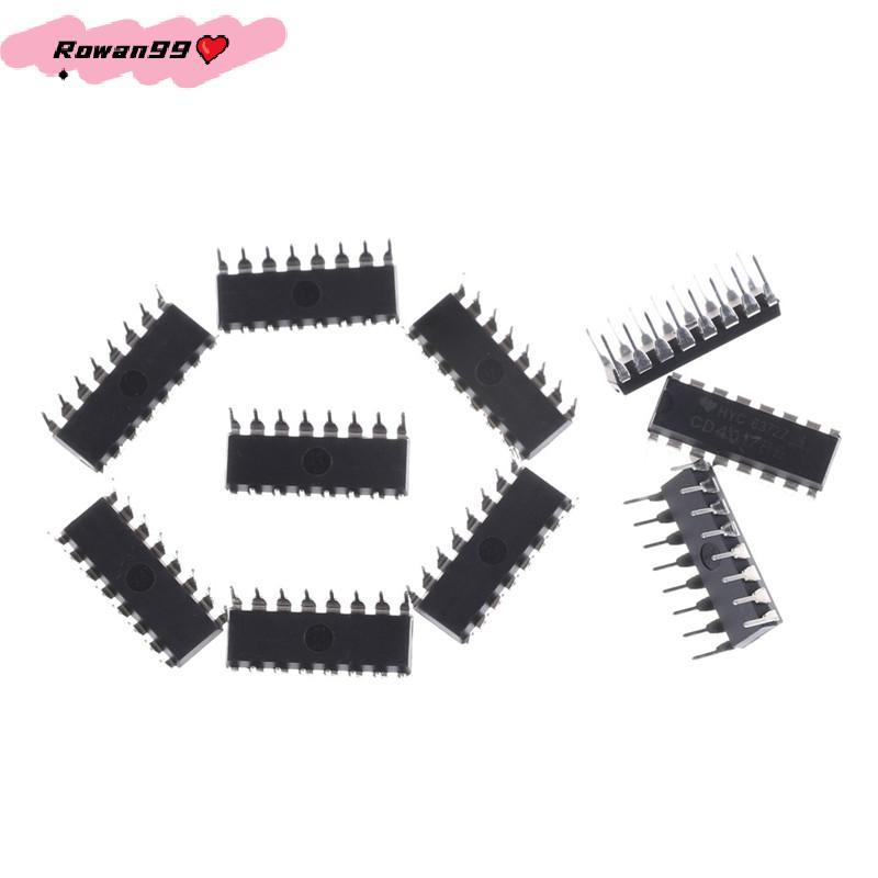 10ชิ้น CD4017BE 4017 CD4017 10ทศวรรษตัวแบ่งเคาน์เตอร์