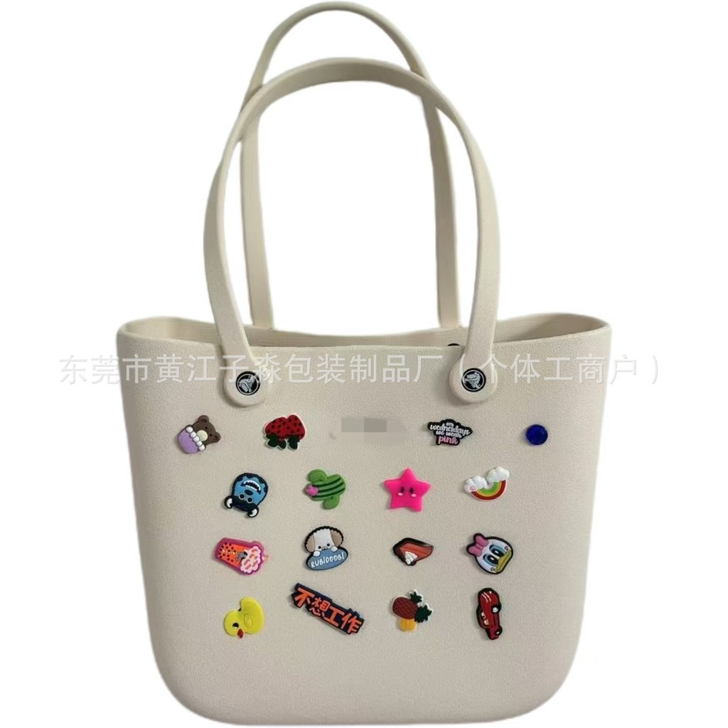 Eva Hole Bag EVA Beach Bag eva Beach Bag ตะกร้าผัก Crescent Bag สัตว์เลี้ยง diy กระเป๋าถือ cro