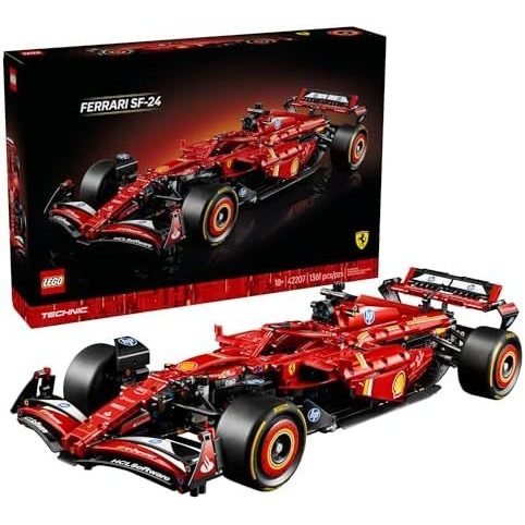 LEGO Technic Ferrari SF-24 F1 Model Car Kit - ชุดอาคารสําหรับผู้ใหญ่ อายุ 18+ พร้อมคุณสมบัติสมจริง -