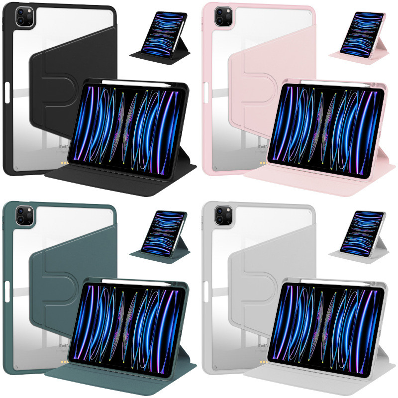 เคสไอแพดแบบใส อะคริลิค หมุน 360°Air13 Air1/2 Gen10/11 A16 gen7/8/9 Air5/4 air6/7 pro11/13 เคสแท็บเล็ตไอแพด case mini4/5