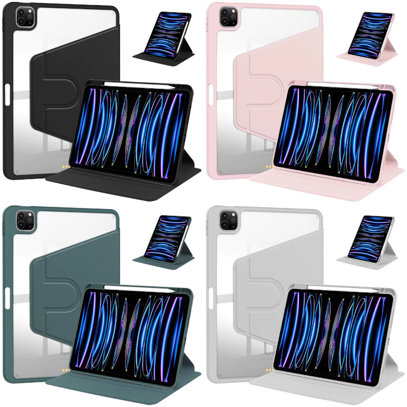 เคสไอแพดแบบใส อะคริลิค หมุน 360°Air13 Air1/2 Gen10/11 A16 gen7/8/9 Air5/4 air6/7 pro11/13 เคสแท็บเล็ตไอแพด case mini4/5