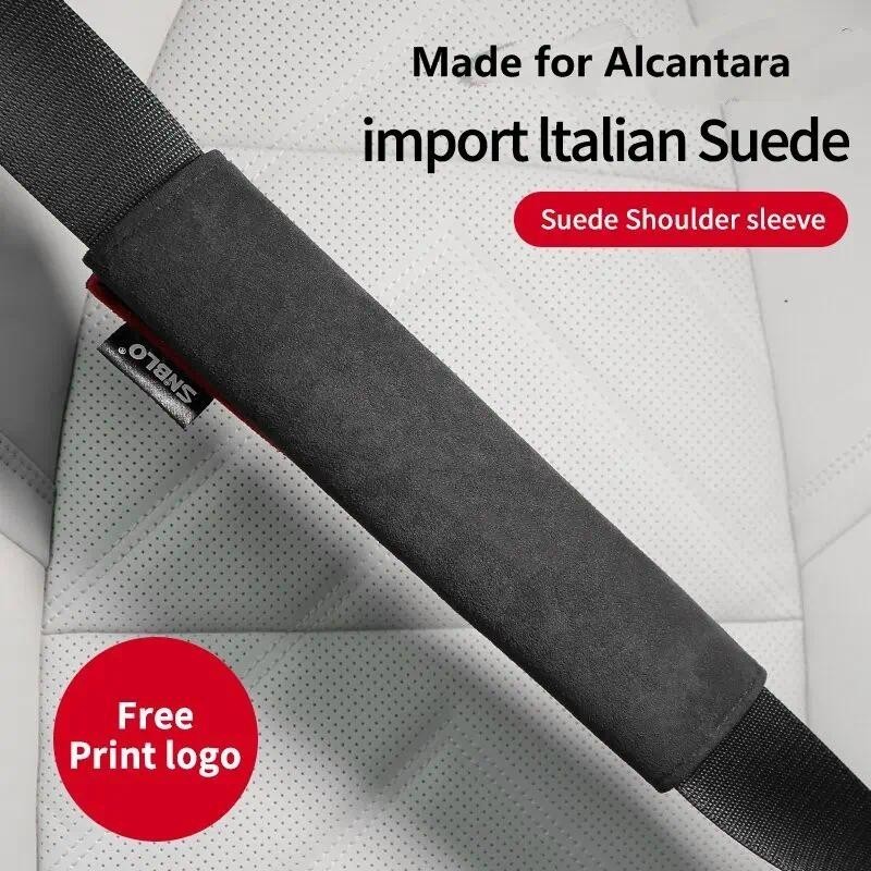 หนังนิ่มรถยนต์ภายในเข็มขัดนิรภัยไหล่ Protector Alcant ara Suede เหมาะสําหรับ Audi A4 B9 A5 A6 8S 8W 