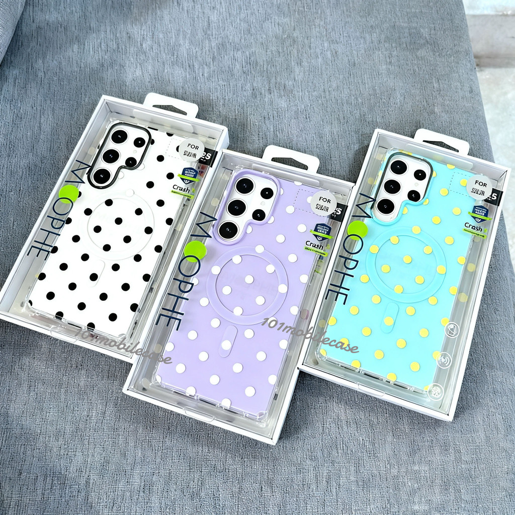 MOOPHE เคส S26ultra S25ultra เคสลายจุด แม่เหล็ก ชาร์จไร้สาย For Samsung S22 S23 S24 S25 S26 ultra Plus S25FE  S25Plus