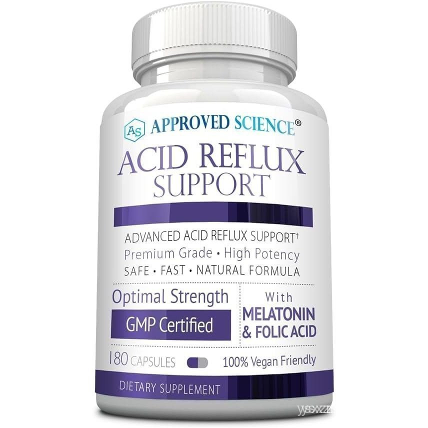 Acid Reflux Support - มาร์ชเมลโล่วรูท, L-Taurine - 180 แคปซูล (วีแกน)