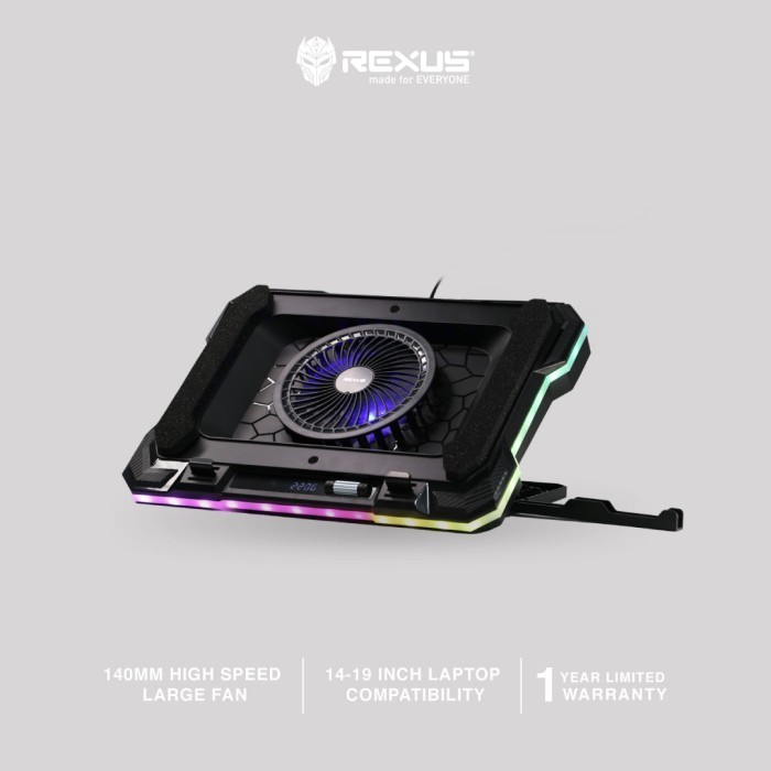 โต๊ะ NB Coolingpad REXUS Gaming Breeze MAX B300 RGB Ergostand+HUB พร้อมที่วางโทรศัพท์