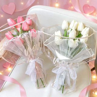 ชุดดอกไม้ทิวลิป ของขวัญวันวาเลนไทน์ ช่อดอกไม้ดอกทานตะวันประด…