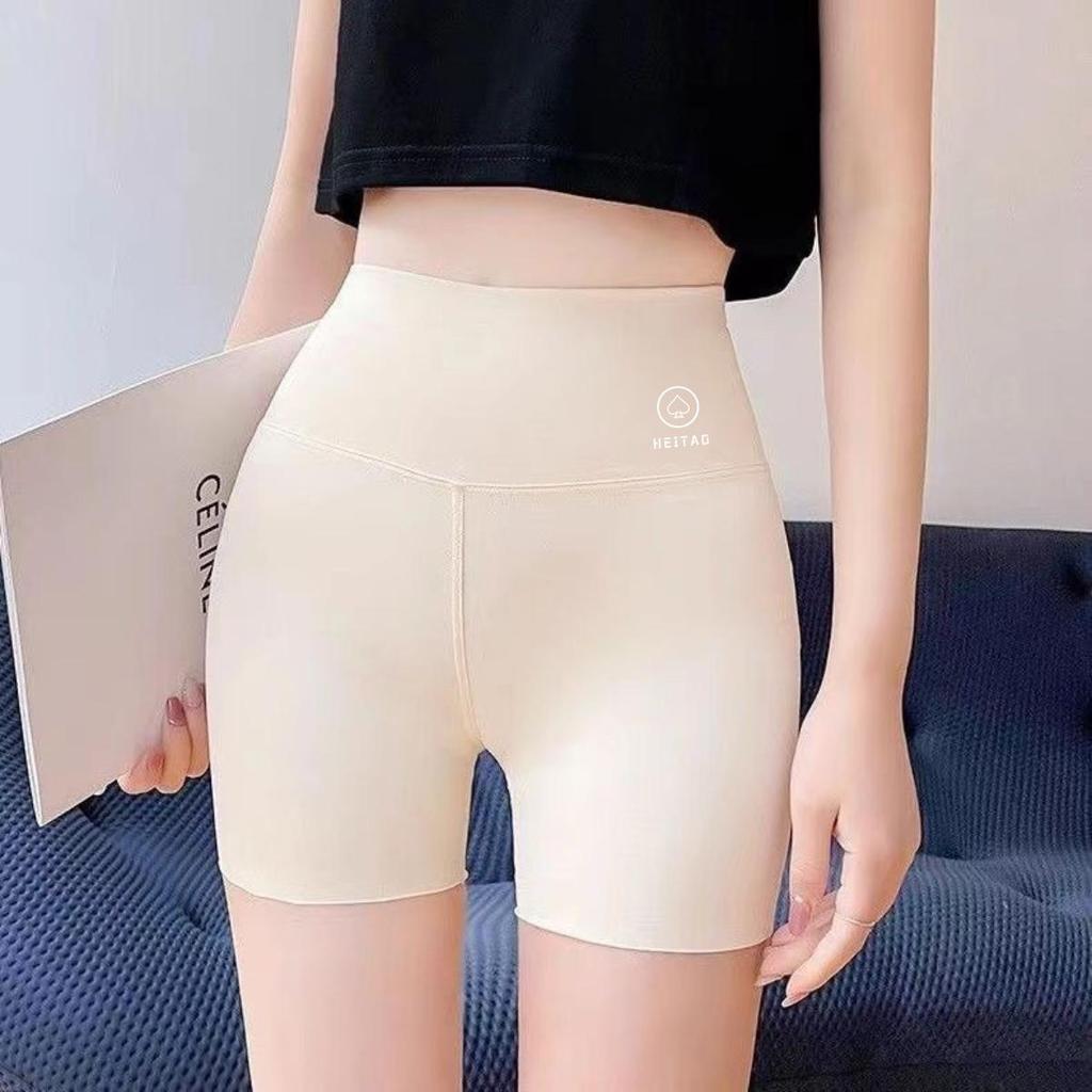 กางเกงขาสั้นผู้หญิง เอวสูง ผ้านุ่ม เลกกิ้งใส่สบาย ดีไซน์เรียบ แมตช์ง่าย ใส่ได้หลายโอกาส - รูปที่ 7