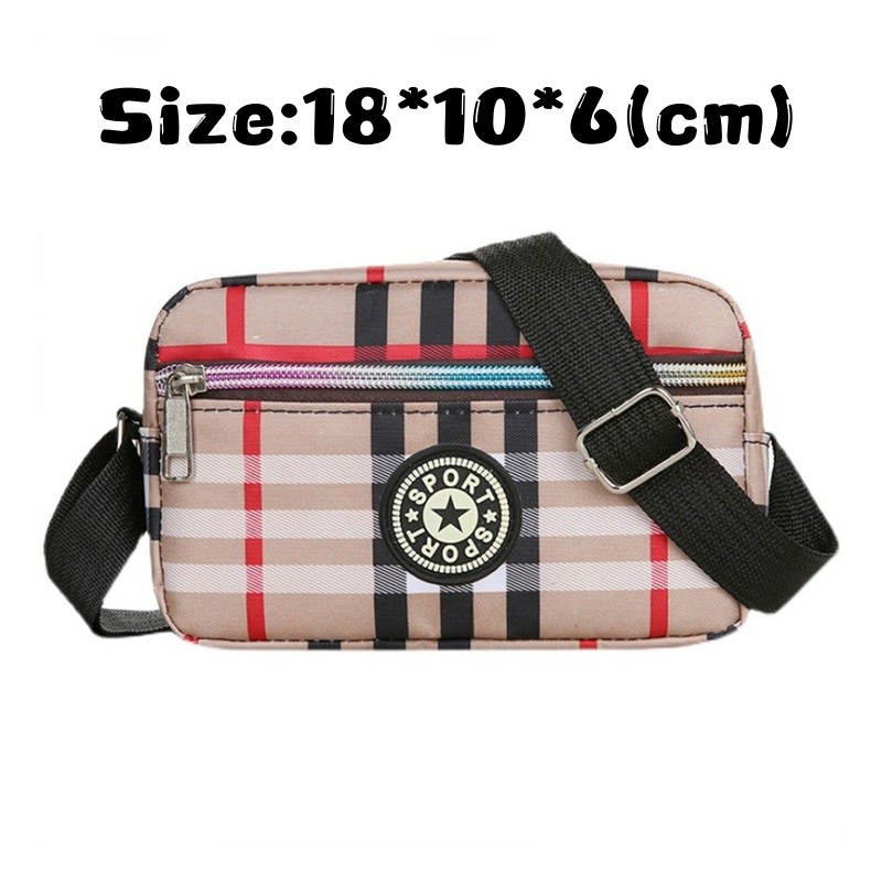 กระเป๋าสะพายข้างผู้หญิงลายดอกไม้สไตล์ใหม่ ทำจากไนลอน น้ำหนักเบา มีหลายช่อง เหมาะสำหรับใช้ในชีวิตประจำวัน - รูปที่ 7