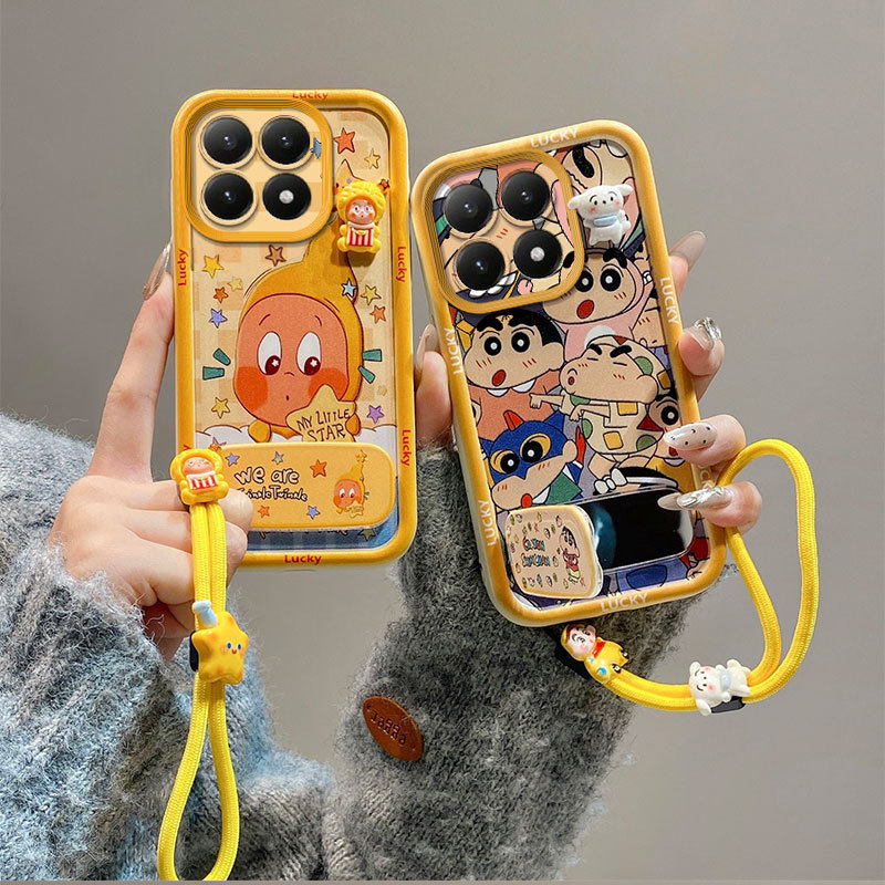 เคส For Xiaomi 15T Pro 5G tpu JMZJ หรูหรากระจกขาตั้ง Lanyard เคสโทรศัพท์ A2q
