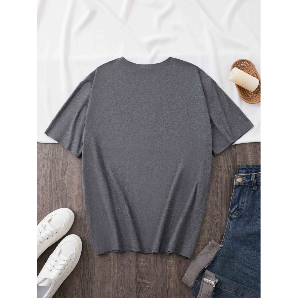 เสื้อยืดผู้หญิงลายดอกกุหลาบแดงและหัวใจสีดำ แขนสั้นคอกลม thumbnail 8