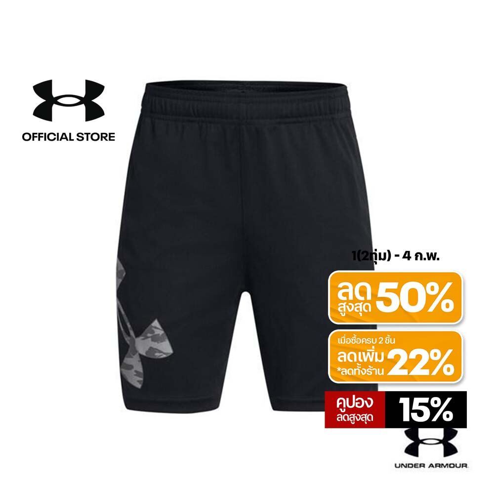 Under Armour กางเกงขาสั้น UA Tech™ Big Logo สำหรับเด็กผู้ชาย